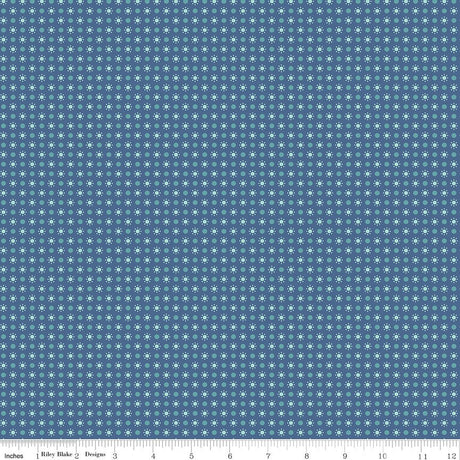 Autumn Denim Dots Yardage C14657-DENIM Sold in 1/2 Yard Increments cut continuously