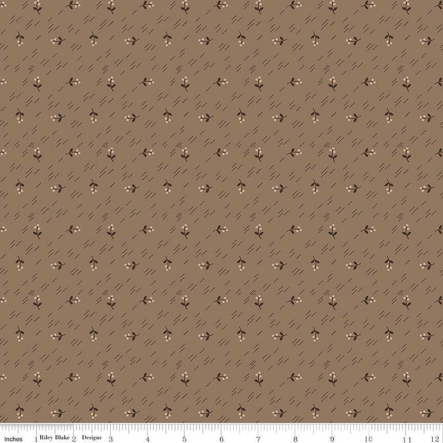 Autumn Chestnut Berries Yardage C14652-CHESTNUT Sold in 1/2 Yard Increments cut continuously