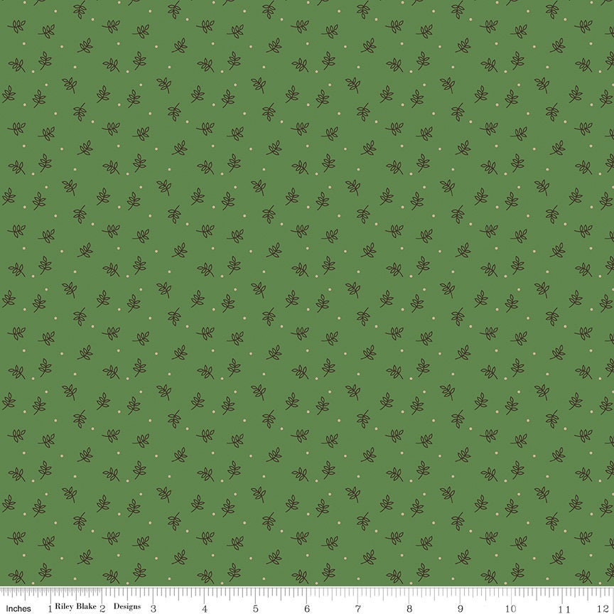 Autumn Clover Sprig Yardage C14663-CLOVER Sold in 1/2 Yard Increments cut continuously