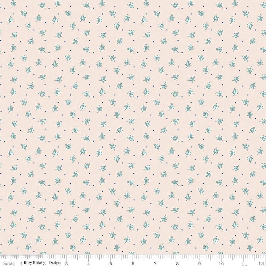 Autumn Latte Sprig Yardage C14663-LATTE Sold in 1/2 Yard Increments cut continuously