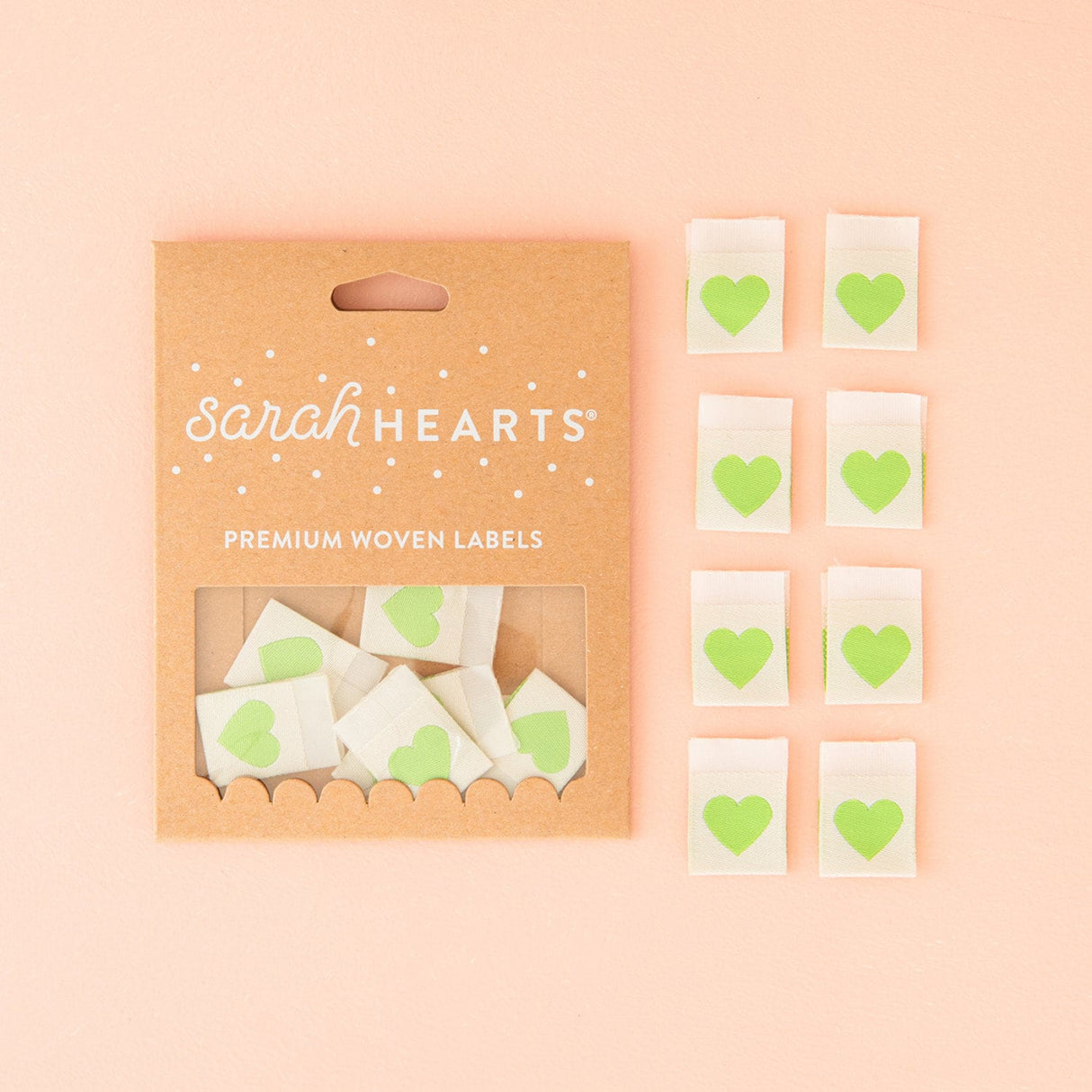 Quilt Label "Green Heart Label" SH-LP166 8 labels