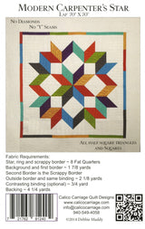 Modern Carpenters No Diamonds CCQD157 From Calico Carriage By Debbie Maddy