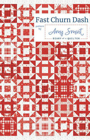 Fast Churn Dash Quilt Pattern by Amy Smart, Diary of A Quilter 58" x 79"