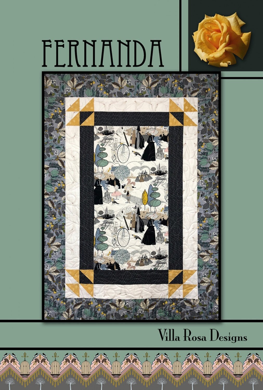 Fernanda Quilt Pattern - Printed Pattern Villa Rosa Designs Size 55" x 73"