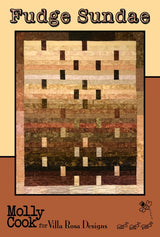 Fudge Sundae Quilt Pattern - Printed Pattern Only - From Villa Rosa Designs By Molly Cook 54in x 68in Using Fat Quarters