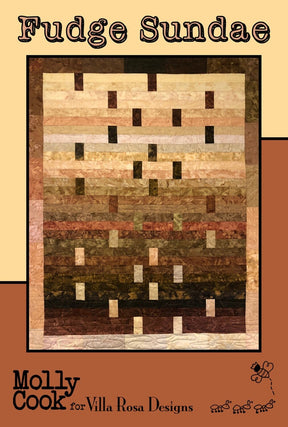 Fudge Sundae Quilt Pattern - Printed Pattern Only - From Villa Rosa Designs By Molly Cook 54in x 68in Using Fat Quarters