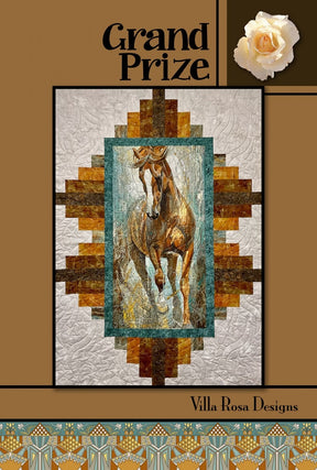 Grand Prize Panel Quilt Pattern - Printed Pattern Only - From Villa Rosa Designs 51in x 69in