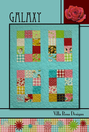 Galaxy Quilt Pattern - Printed Pattern Only - From Villa Rosa Designs 40.5in x 49.5in Using 5 Inch Squares