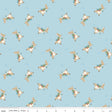 The Tale of Peter Rabbit Blue Peter Toss C14702-Blue Fabrics Sold in 1/2 Yard Increments