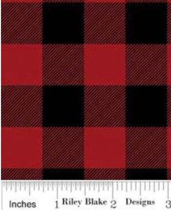 Christmas Delivery Plaid Red Yardageby Carta Bella Paper Co C7336-Red Sold in 1/2 yard increments cut continuously