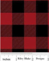 Christmas Delivery Plaid Red Yardageby Carta Bella Paper Co C7336-Red Sold in 1/2 yard increments cut continuously