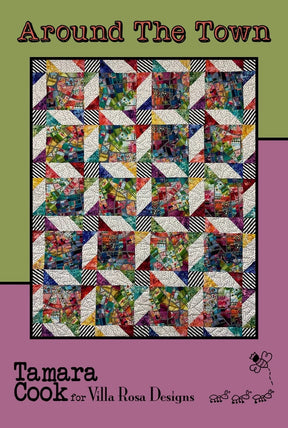 Around the Town Printed Pattern Villa Rosa Designs Size 45" x 55"