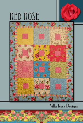 Red Rose Printed Pattern Villa Rosa Designs Size 56" x 69"