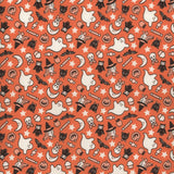 Sweet Tooth Eeaks Orange ST24 by Poppie Cotton Sold in 1/2 yard increments