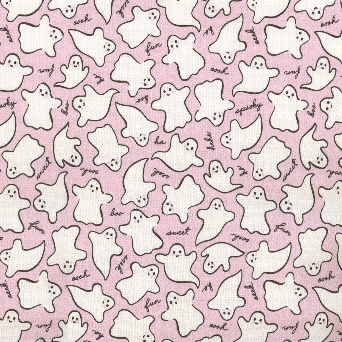 Sweet Tooth EEK'S and Boo's Purple ST24308 by Poppie Cotton Sold in 1/2 yard increments