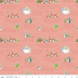 The Tale of Peter Rabbit Coral Text C14701-Coral Fabrics Sold in 1/2 Yard Increments
