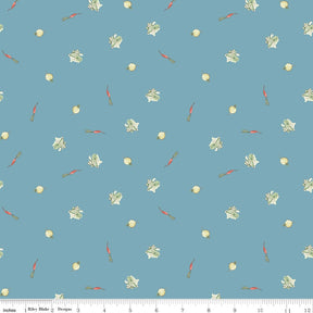 The Tale of Peter Rabbit Blue Veggies C14703-Blue Fabrics Sold in 1/2 Yard Increments