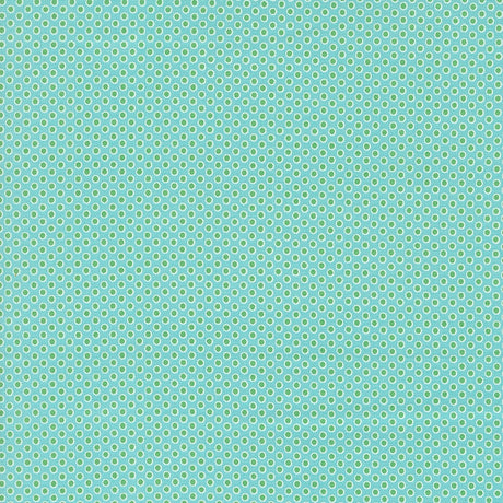 a blue background with small white dots
