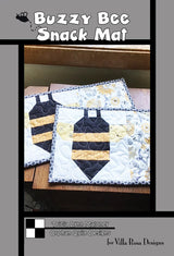 Buzy Bee Snack Mat Pattern Card by Villa Rosa Designs finished size 8" x 14"