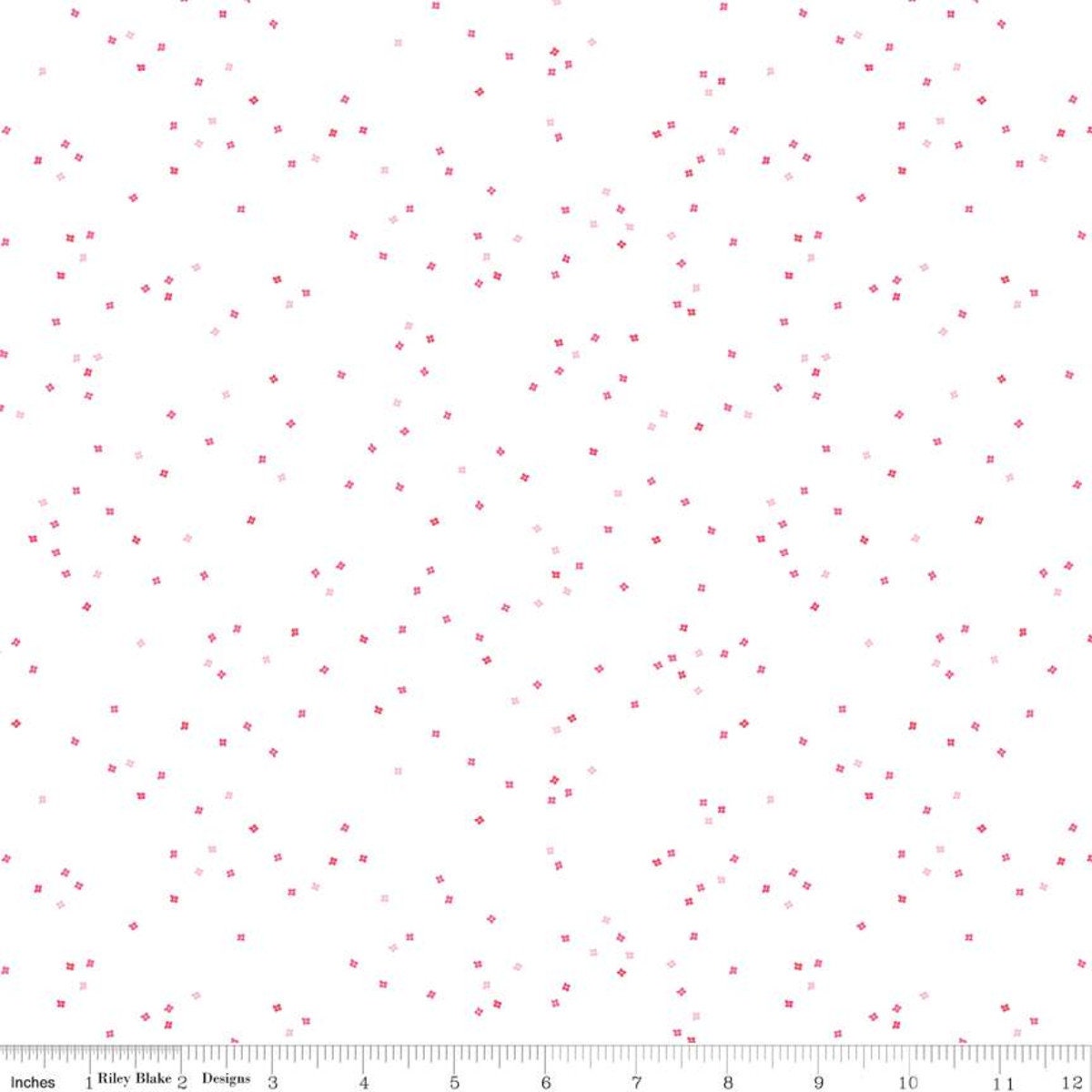 Blossom On White All the Pink C730-AllthePink Yardage by Christopher Thompson for Riley Blake Designs available in 1/2 yard increments