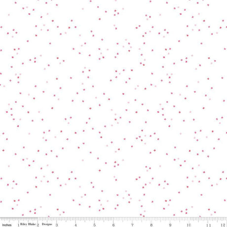 Blossom On White All the Pink C730-AllthePink Yardage by Christopher Thompson for Riley Blake Designs available in 1/2 yard increments