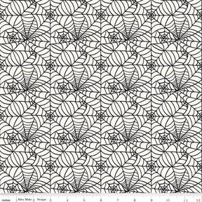 Sophisticated Halloween Spiderweb C14622-CREAM by My Mind's Eye for Riley Blake sold in half yard increments