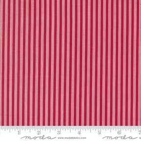 a red and white striped fabric
