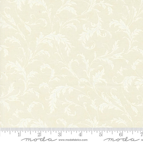 a white fabric with a floral design on it