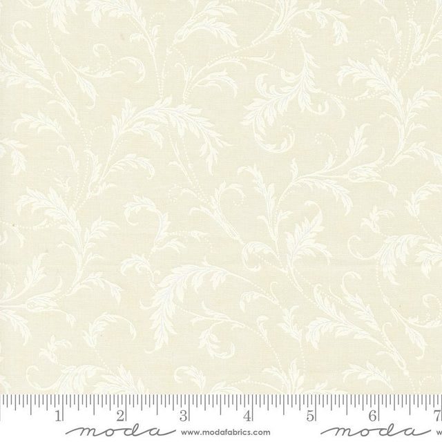 a white fabric with a floral design on it