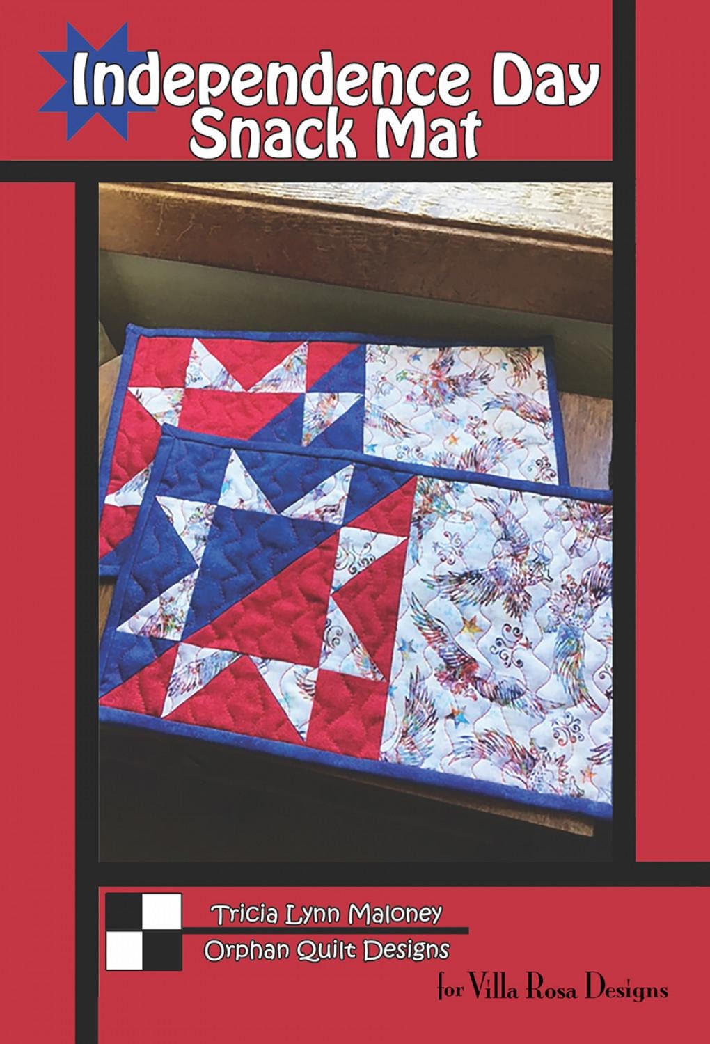 Independence Day Snack Mat Pattern - Printed Pattern Only - From Villa Rosa Designs 8" x 14" makes 2