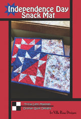 Independence Day Snack Mat Pattern - Printed Pattern Only - From Villa Rosa Designs 8" x 14" makes 2