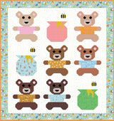 Honey and Hugs Quilt Pattern # P177 From Sew A Story / Bee Sew Inspired By Jennifer Long - 66” x 70” lap size, fat quarter friendly