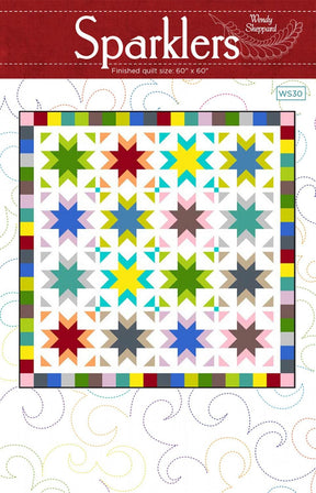 Sparkler Quilt Pattern 60 x 60 by Wendy Sheppard - WS30 Printed Pattern