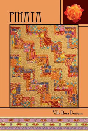 Pinata Quilt Pattern Card by Villa Rosa Designs finished size 50" x 60"