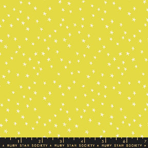 a ruler with a yellow background with white stars