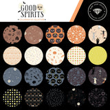 a collection of different patterns on a black background