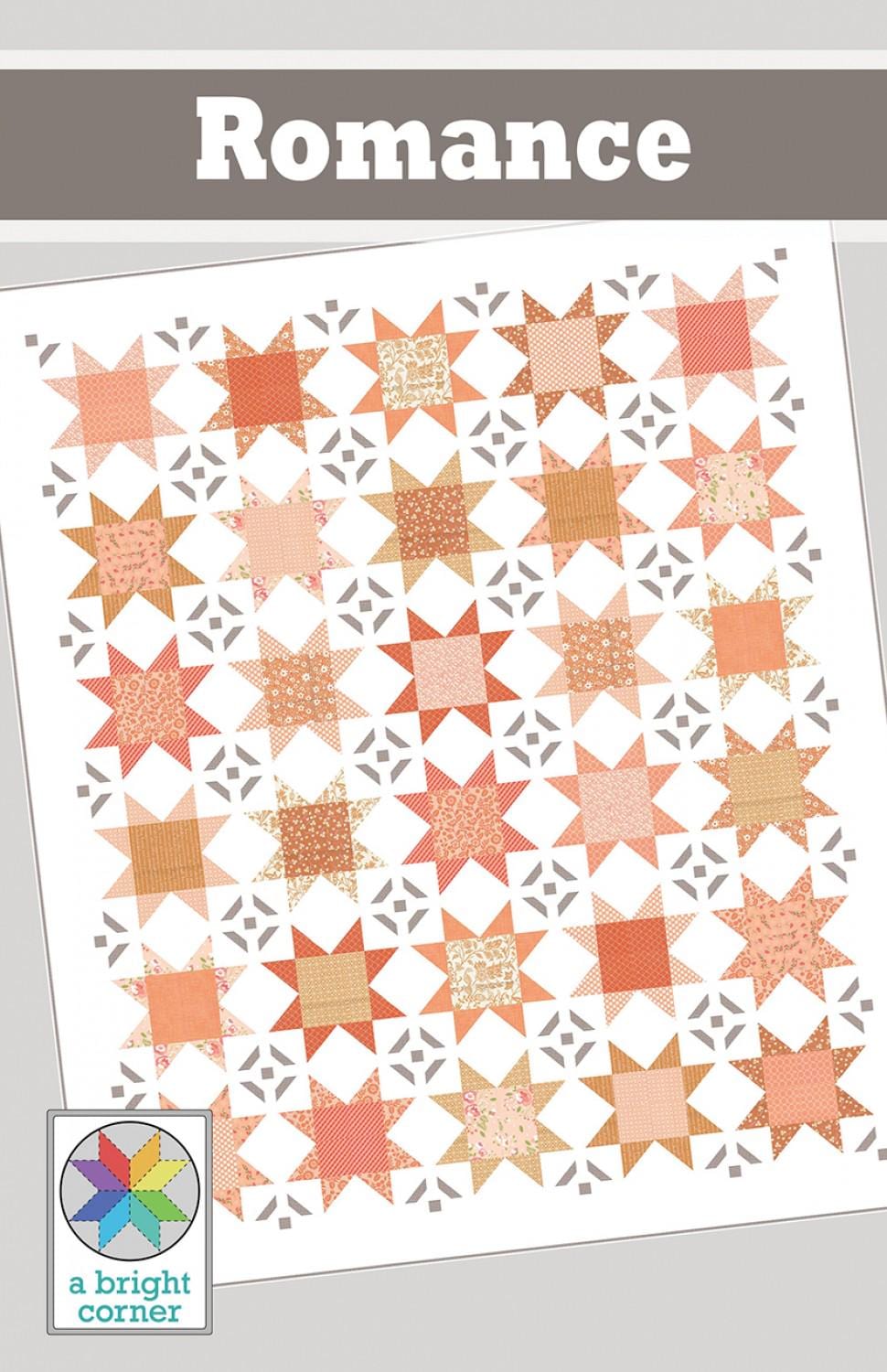 Romance Quilt Pattern AKBC341 Printed Pattern Only by A Bright Corner Quilts, Baby, Lap, Throw, Twin and Queen