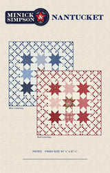 Nantucket Quilt Pattern, Printed Pattern Only MS1302 by Minick and Simpson 67 1/2" x 67 1/2"