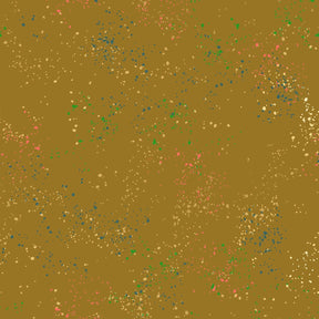 a brown background with a lot of different colored dots