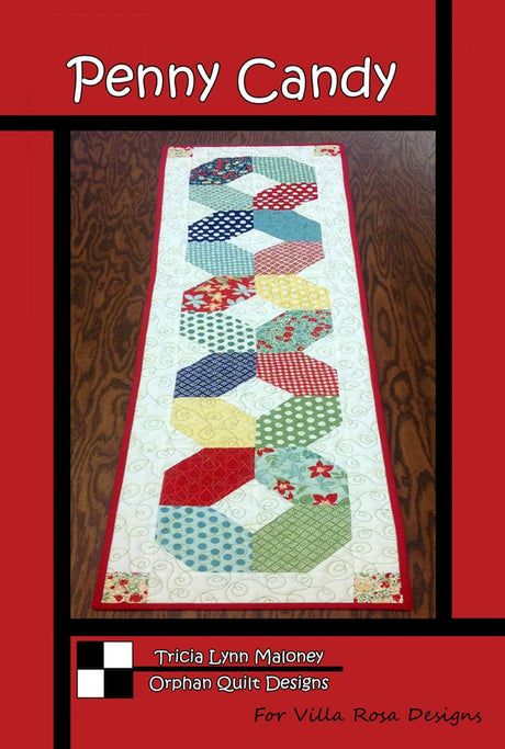Penny Candy Table Runner Pattern - Printed Pattern Only - From Villa Rosa Designs 13" x 49" charm pack friendly