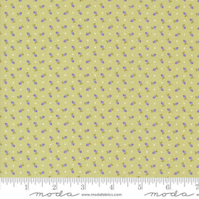 a ruler with a yellow background with small blue dots