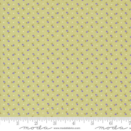 a ruler with a yellow background with small blue dots