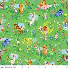 100 Aker Woods Main Green Yardage C15710-Green Sold in 1/2 yard increments cut continuously