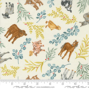 Willows Farm Farm Animals All Over Cloud Yardage 56101-11 by Deb Strain for Moda Fabric Sold in 1/2 yard increments cut continuously