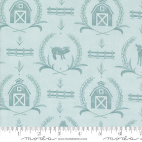 Willows Farm Farm Yard Damask Sky Yardage 56102-16 by Deb Strain for Moda Fabric Sold in 1/2 yard increments cut continuously