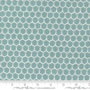 Willows Farm Chickenwire Yardage Pond 56106-27 by Deb Strain for Moda Fabric Sold in 1/2 yard increments cut continuously