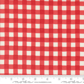 Willows Farm Farm House Gingham Barn Red Yardage 56108-21 by Deb Strain for Moda Fabric Sold in 1/2 yard increments cut continuously