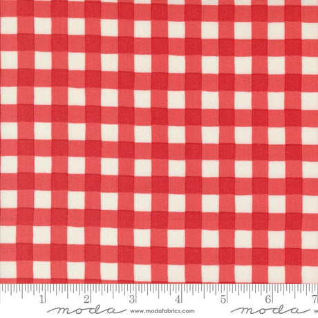 Willows Farm Farm House Gingham Barn Red Yardage 56108-21 by Deb Strain for Moda Fabric Sold in 1/2 yard increments cut continuously