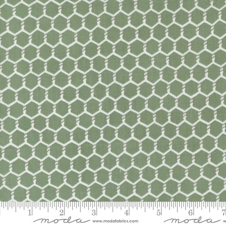 Willows Farm Chickenwire Yardage Sage 56106-29 by Deb Strain for Moda Fabric Sold in 1/2 yard increments cut continuously