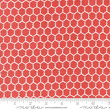 Willows Farm Chickenwire Yardage Barn Red 56106-31 by Deb Strain for Moda Fabric Sold in 1/2 yard increments cut continuously